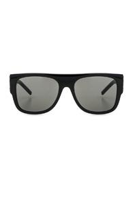 Saint Laurent Monogram Logo Sunglasses In Black