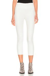 Sprwmn High Waist 3/4 Leather Legging In White