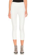 Sprwmn High Waist 3/4 Leather Legging In White