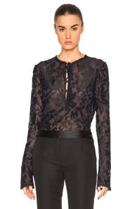 Kate Sylvester Aimee Top In Black,blue