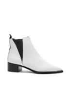 Acne Studios Grained Leather Jensen Booties In White