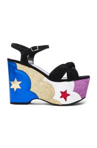 Saint Laurent Suede Candy Love Platforms In Black