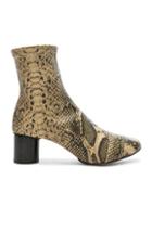 Isabel Marant Python Embossed Datsy Boots In Animal Print,neutrals