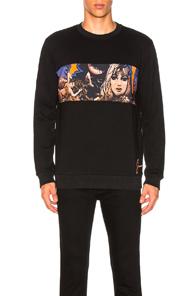 Givenchy Virgo Sweatshirt In Abstract,black,orange