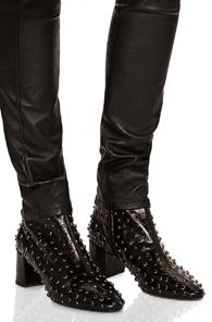 Saint Laurent Loulou Studded Leather Ankle Boots In Black