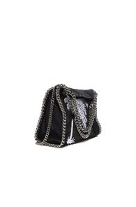 Stella Mccartney Palm Tree Embroidery Falabella Mini Bella In Black
