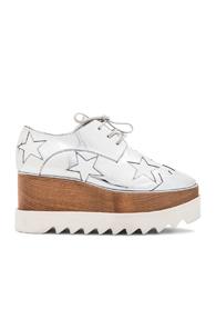 Stella Mccartney Elyse Faux Leather Star Platforms In Metallics