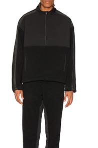 Yeezy Season 3 Nylon & Polar Fleece Pullover In Black