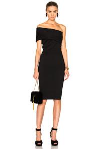Michelle Mason Asymmetric Dress In Black