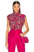 Carmen March Carnation Sleeveless Top In Floral,pink