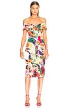 Cushnie Et Ochs Alba Dress In Floral,green,yellow
