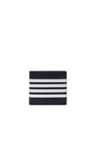 Thom Browne Pebble Grain Contrast 4 Bar Billfold In Blue,stripes