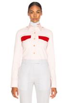 Calvin Klein 205w39nyc Wool Twill Colorblocked Shirt In Pink