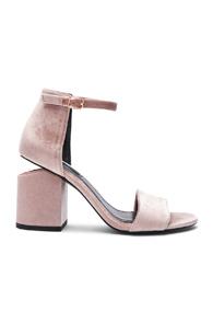 Alexander Wang Velvet Abby Sandals In Pink