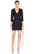 Pierre Balmain Suited Mini Dress In Blue,stripes