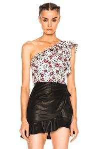 Isabel Marant Rowina Top In Floral,purple,white