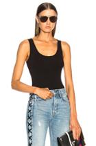 Enza Costa Scoop Tank Bodysuit In Black