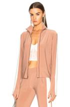 Norma Kamali Side Stripe Turtle Jacket In Rose Gold