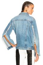 Frame Le Jacket Oversized With Zipper In Blue
