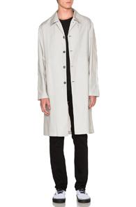 Kenzo Cotton Poplin Trench In Gray