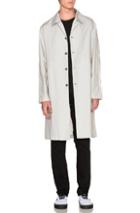Kenzo Cotton Poplin Trench In Gray