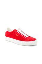 Givenchy Suede Urban Street Low Top Sneakers In Red