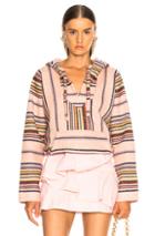 Alanui Baja Striped Sweatshirt In Stripes,pink