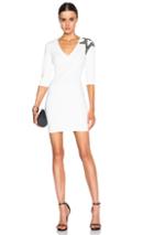 Pierre Balmain Star Sleeve Mini Dress In White