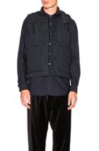 Engineered Garments Nyco Ripstop Primaloft Vest In Blue