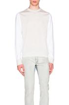 Maison Margiela Tri Color Pullover Sweater In Gray,white
