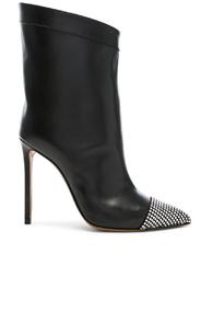 Alexandre Vauthier Leather Cha Cha Booties In Black