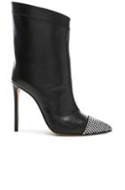 Alexandre Vauthier Leather Cha Cha Booties In Black