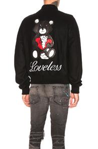 Amiri Teddy Wool Baseball Jacket In Black