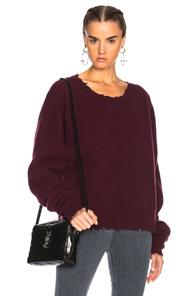Unravel Cashmere Rib Crewneck Sweater In Red