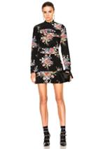 No. 21 Printed Mini Dress In Black,floral