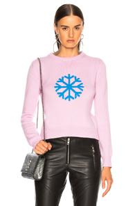 Alberta Ferretti Snowflake Crewneck Sweater In Pink
