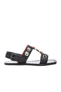 Bottega Veneta Grommet Sandals In Black