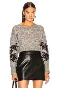 Marissa Webb Freda Cropped Sweater In Gray