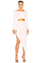 Baja East Cotton Full Needle Dress In Pink