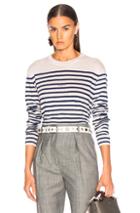 Acne Studios Long Sleeve Striped Top In Stripes,blue,neutral