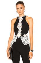 Jonathan Simkhai Fwrd Exclusive Lace Peplum Top In Black