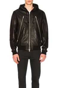 Maison Margiela Hooded Sports Jacket In Black