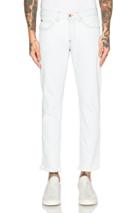 Off-white Slim Fit Crop Jeans In Blue