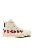 Comme Des Garcons Play Emblem Hi Top Sneaker In Novelty,white