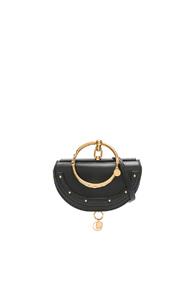 Chloe Small Nile Leather Minaudiere In Black