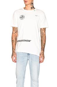 Off-white Stencil Spliced Tee In White