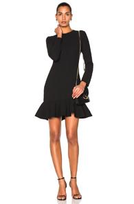 Victoria Victoria Beckham Flounce Hem Dress In Black