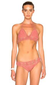 She Made Me Hania Halter Bikini Top In Pink