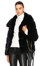 Yves Salomon Rex Fur Jacket In Black