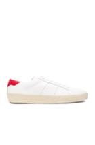 Saint Laurent Court Classic Leather Sneakers In White